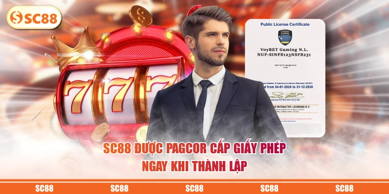 3 Giấy Phép Hoạt Động SC88 Khẳng Định Nhà Cái Uy Tín 2 SC88 được PAGCOR cấp giấy phép ngay khi thành lập